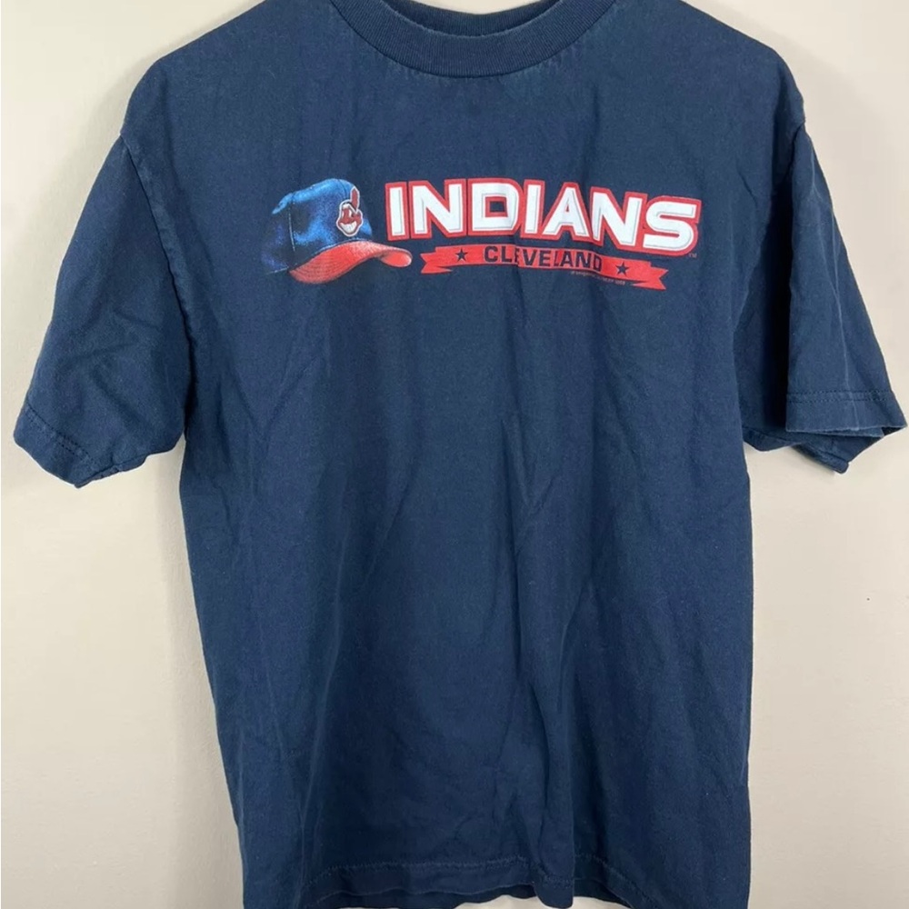 Cleveland Indians Tshirt 2008 Chief Wahoo  Sz M Tribe Time Blue CSA Brand
